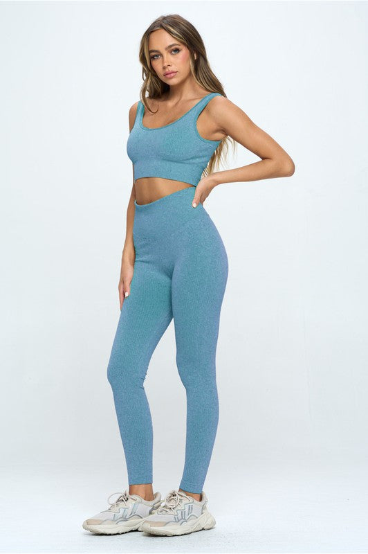 Ribbed Seamless Sleeveless Set