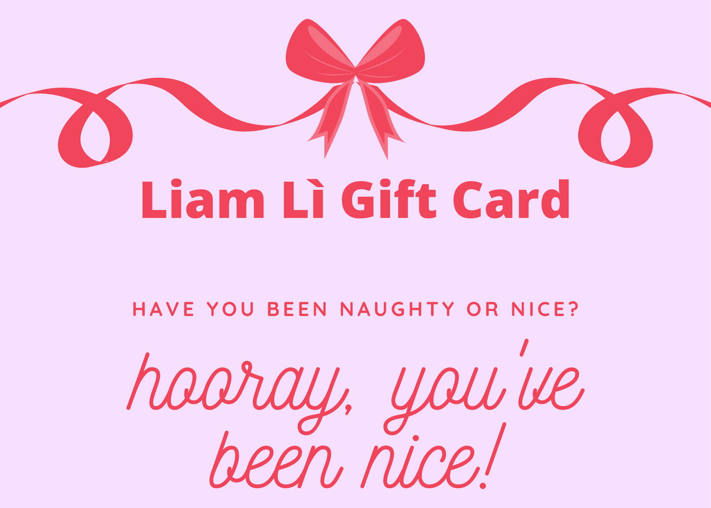 Liam Li Gift Card