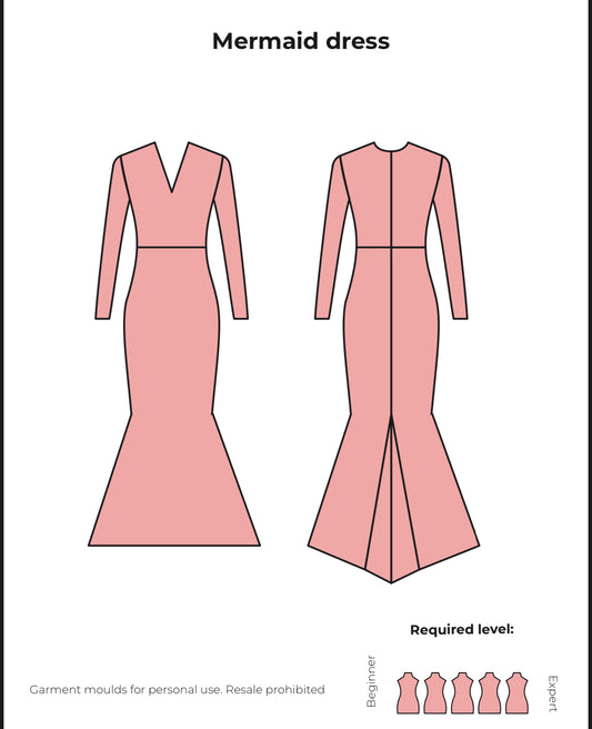 2023 Mermaid Dress Pattern (PRINTED)
