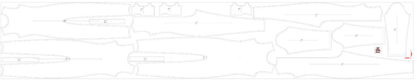 Jumpsuit Pattern (No Front Seam) with foot insert
